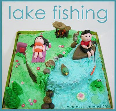 Lake Fishing - Cake by Diana