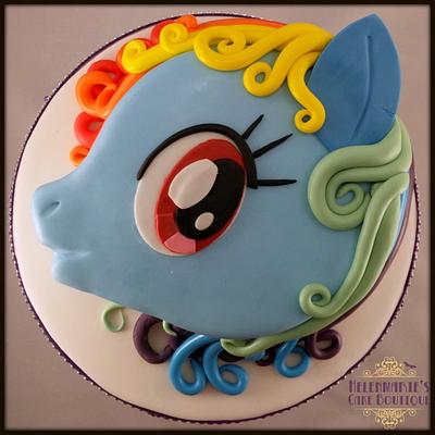 Rainbow Dash cake - Cake by Helenmarie's Cake Boutique