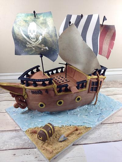 Ahoy there! Pirate galleon - Cake by Gaynor's Cake Creations
