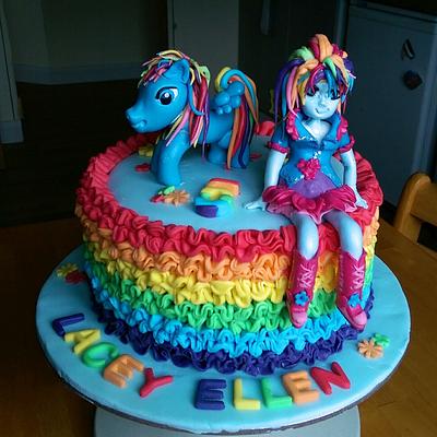 Rainbow inside and out - Cake by MySugarFairyCakes