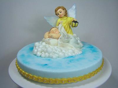 topper for the baptism of a sweet baby! - Cake by Angela