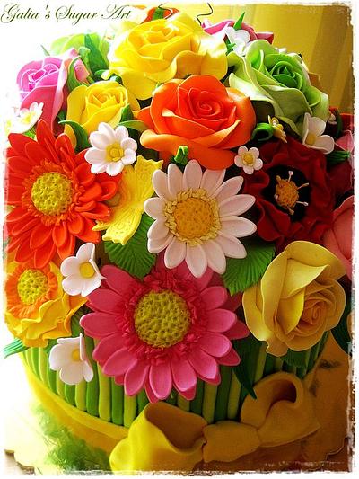 Cake bouquet of flowers - Cake by Galya's Art 