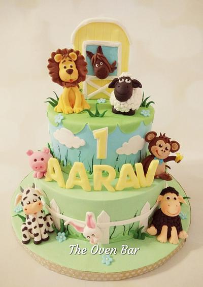A cute animal kingdom  - Cake by Simran