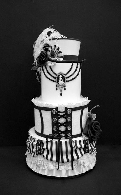 B&W Steampunk Wedding - Cake by Nessie - The Cake Witch