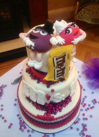 M&M Wedding Cake - Cake by Daisy Brydon Creations