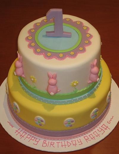 Easter Birthday Cake with cup cakes - Cake by Nadia Zucchelli