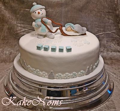 Winter christening cake - Cake by KakeNoms 