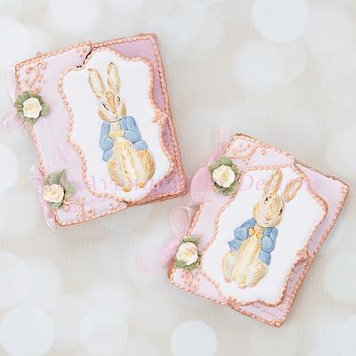 Inspired Vintage Dimensional Peter Rabbit Cookie Cards - Cake by Bobbie