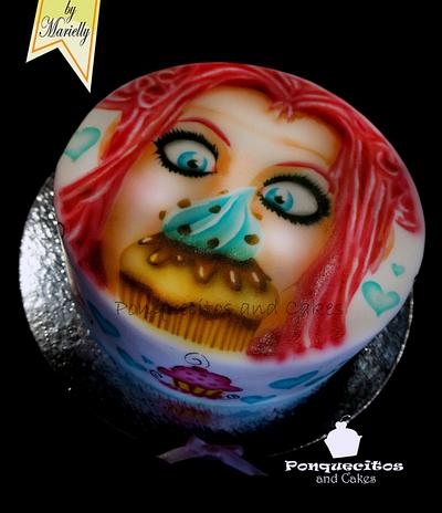 Art in Cake with Airbrush - Cake by Marielly Parra