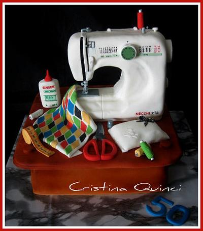 sewing machine cake - Cake by Cristina Quinci