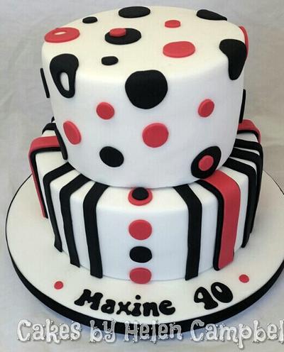 Spots and Stripes - Cake by Helen Campbell