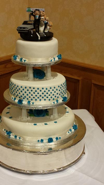 My first tiered wedding cake  - Cake by nannyscakes
