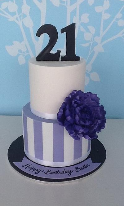 Peony 21st Cake - Cake by Decorative Sweets