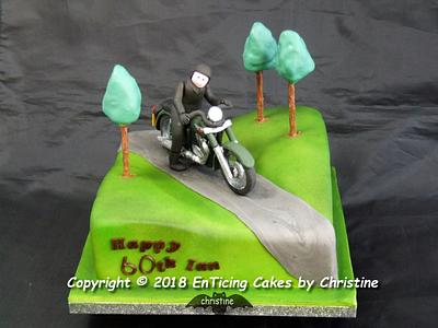 Motorbike (Royal Enfield) - Cake by Christine Ticehurst