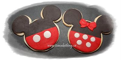 Mickey & Minnie Cookies - Cake by It's a Cake Thing 
