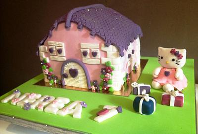 Hello Kitty's home - Cake by Ainhi