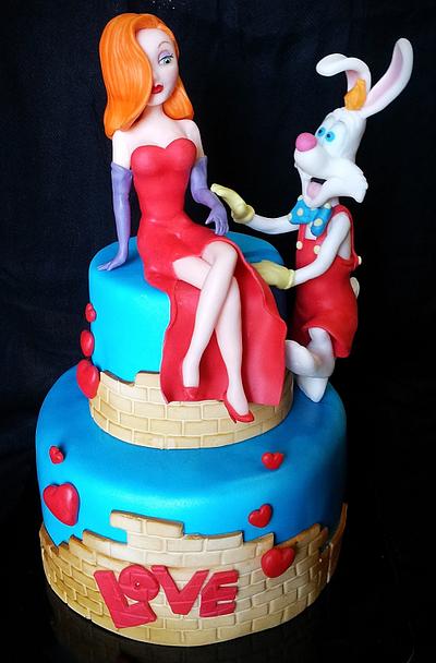 Roger Rabbit in love with Jessica - Cake by giada