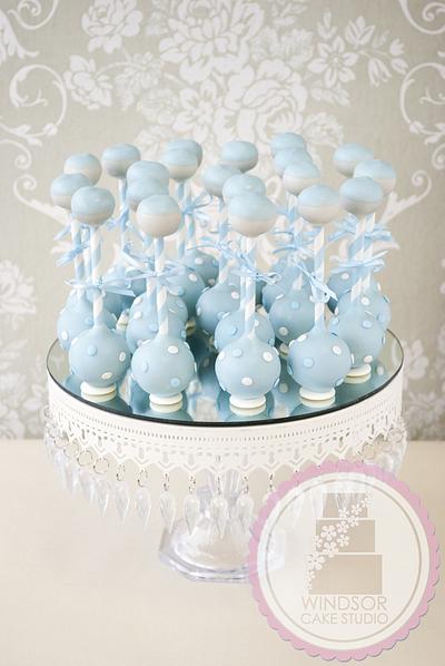 Blue Baby Rattle Cake Pops by Windsor Cake Studio - Cake by Windsor Craft