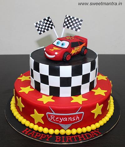Car theme 2 tier cake - Cake by Sweet Mantra Homemade Customized Cakes Pune