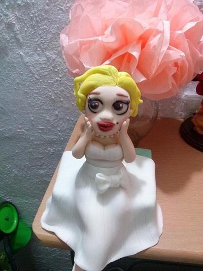 Marilyn Monroe cake topper - Cake by Erika Fabiola Salazar Macías