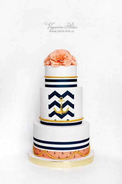 wedding cake in a nautical theme - Cake by Alina Vaganova