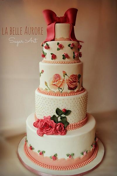 Spring wedding cake - Cake by La Belle Aurore
