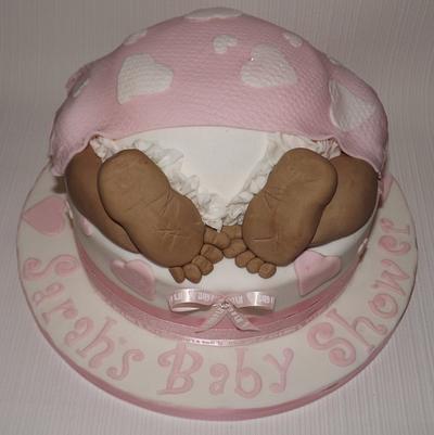 Bottom's up Baby shower cake  - Cake by Little Padawan Cakes 