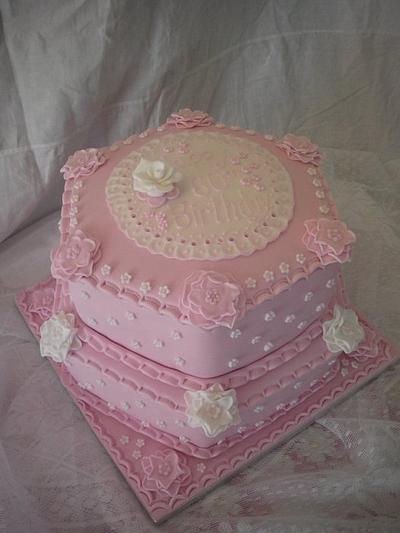 Pretty 60th Birthday cake - Cake by Kelly