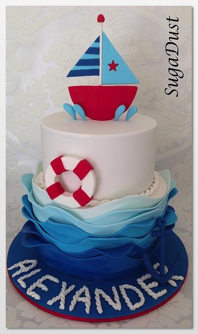 Nautical Christening cake - Cake by Mary @ SugaDust