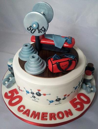 Weightlifting Chemist's cake! - Cake by Jan