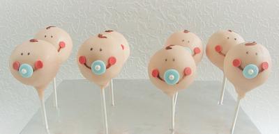 Baby boy cake pops - Cake by Candy's Cupcakes