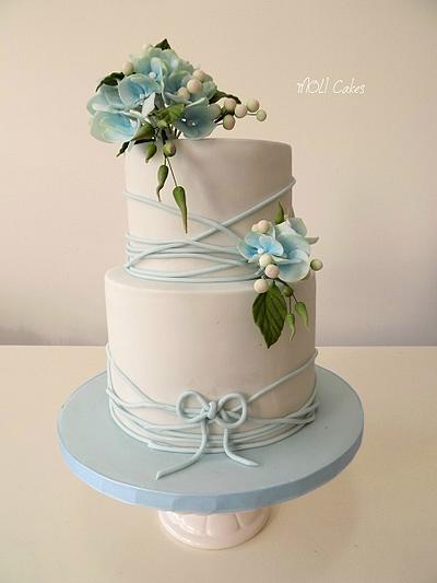 Baby blue wedding  - Cake by MOLI Cakes