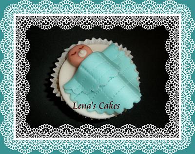 Baby in a blanket Cupcake - Cake by Eleni Katsaraki