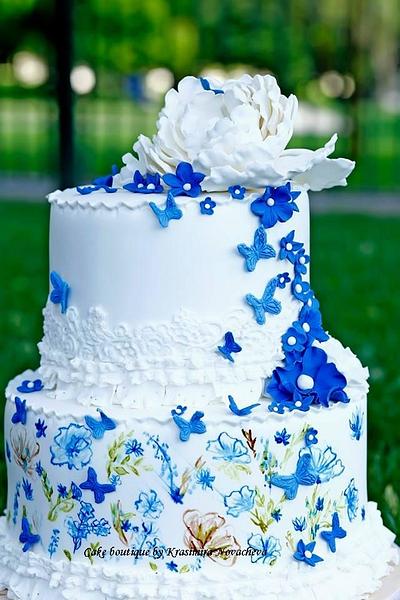 flowers and butterflies for my girl - Cake by Cake boutique by Krasimira Novacheva