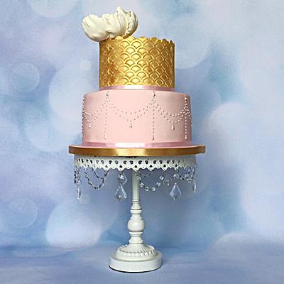Gold & pink wedding - Cake by Jen's Cake Boutique