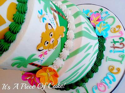 Lion Cub Themed Baby Shower Cake - Cake by Rebecca