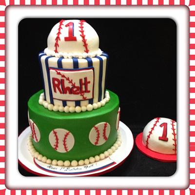 1st Birthday Baseball Cake - Cake by Irene Selby - Austin3DCakes