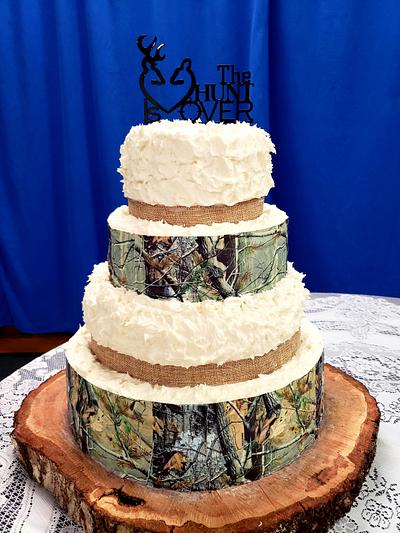 Camo Themed Wedding Cake - Cake by Creative Designs By Cass