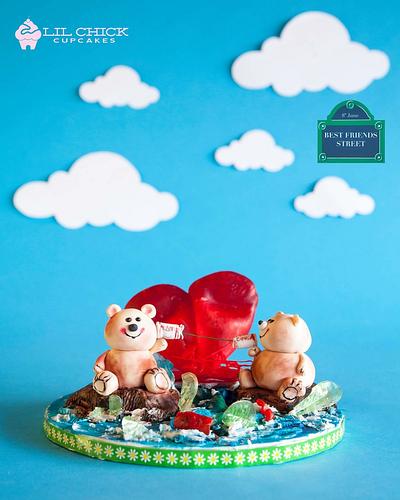 Best friends day collaboration  - Cake by Danijela Lilchickcupcakes