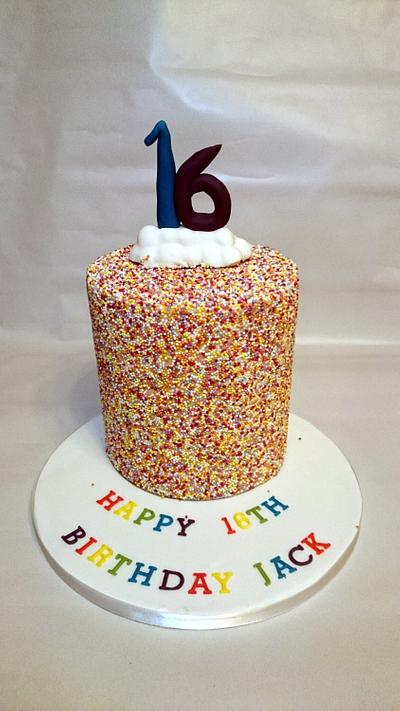 Sprinkle 16 rainbow cake  - Cake by Divine Bakes