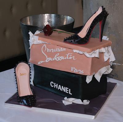 Christian Louboutin Shoebox and Shoes - Cake by BunnyBakes