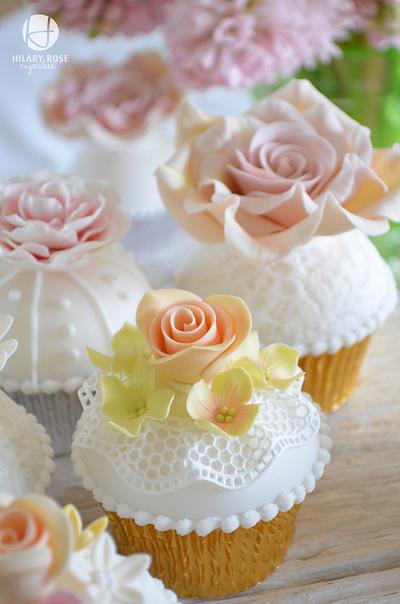 Mini Rose and Lace - Cake by Hilary Rose Cupcakes