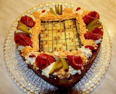 Sudoku-salty cake for my husband - Cake by Jiřina Matějková