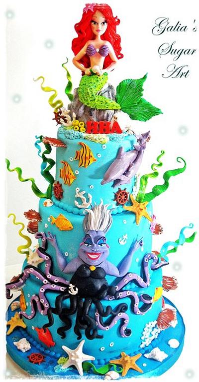 Cake with  Ariel  - Cake by Galya's Art 