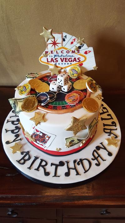 50th Birthday Casino Themed Birthday Cake