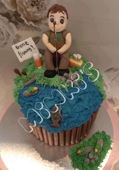 Fisherman giant cupcake - Cake by Samantha