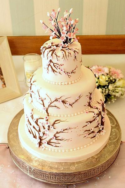 Spring Blossom Wedding Cake - Cake by ClearlyCake
