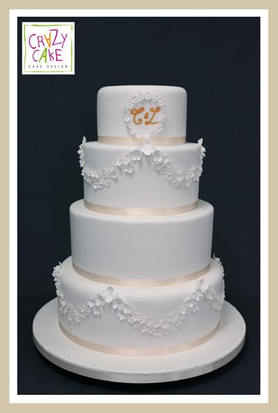 Elegant wedding cake - Cake by Crazy Cake