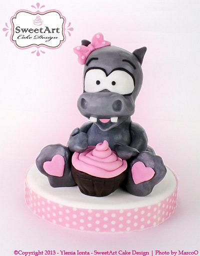 Baby Hippo - Cake by Ylenia Ionta - SweetArt Cake Design