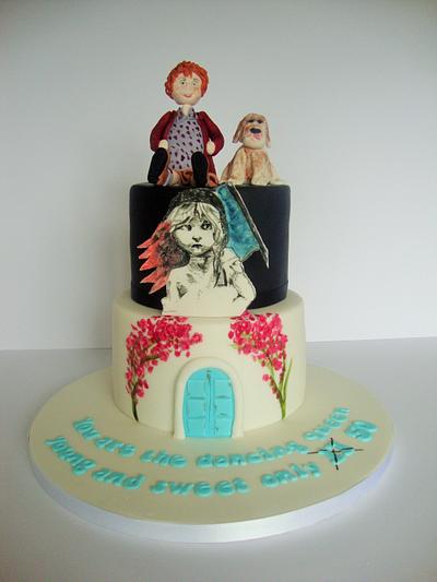 Musical theatre cake, Mamma Mia, Les Mis and Annie. - Cake by Amy